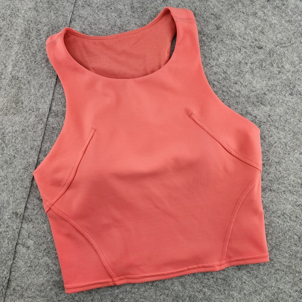 Lululemon Invigorate Training Tank Top Orange Coral Size 4 LW1DCTS